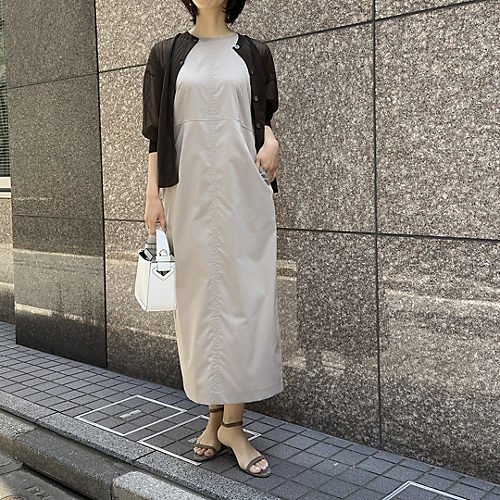 【エムセブンデイズ/M7days】の【東原妙子さんコラボ】涼感アメスリワンピース 人気、トレンドファッション・服の通販 founy(ファニー) 　ファッション　Fashion　レディースファッション　Fashion for Women　ワンピース　Dresses　アメリカン　American Style　コラボ　Collaboration, Collab　ストレッチ　Stretch, Stretchy Fabric　スリーブ　Sleeve, Long Sleeve / Short Sleeve　ブルゾン　Blouson, Bomber Jacket　エレガント 上品　Elegant　夏　Summer　洗える　Machine Washable　other-2|ID: prp329100004464779 ipo3291000000032685334