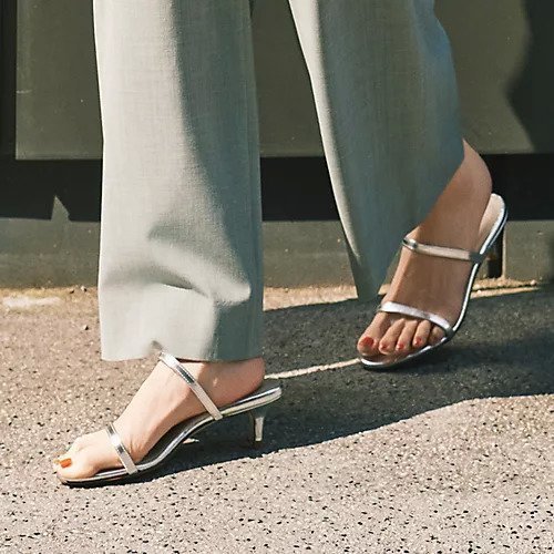 【コルソローマ9/CORSO ROMA9】のダブルストラップヒールサンダル 人気、トレンドファッション・服の通販 founy(ファニー) 　ファッション　Fashion　レディースファッション　WOMEN　シルバー　Silver　ストラップサンダル　Strap Sandals　フィット　Fit　エレガント 上品　Elegant　other-2|ID: prp329100004464797 ipo3291000000031902737