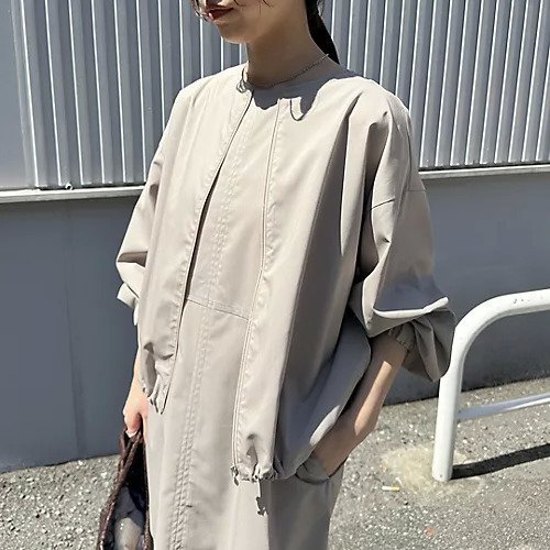 【エムセブンデイズ/M7days】の【東原妙子さんコラボ】超軽量ブルゾン 人気、トレンドファッション・服の通販 founy(ファニー) 　ファッション　Fashion　レディースファッション　Fashion for Women　アウター　Coat / Outerwear Collection　ブルゾンジャケット・スポーティアウター　Blouson Jackets　おすすめ　Recommended / Our Picks　ギャザー　Gathered, Ruffled　コラボ　Collaboration, Collab　ストレッチ　Stretch, Stretchy Fabric　セットアップ　Set-Up, Coordinated Outfit　ドローコード　Drawcord, Drawstring Cord　フェミニン　Feminine, Girly　ブルゾン　Blouson, Bomber Jacket　夏　Summer　洗える　Machine Washable　軽量　Lightweight, Ultra Light　other-2|ID: prp329100004464814 ipo3291000000032685342