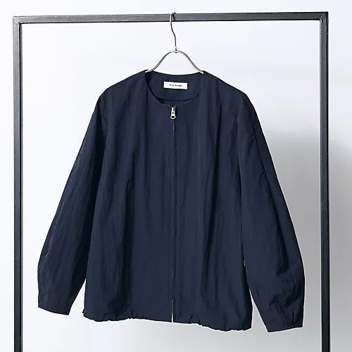 【イーバイエクラ/E by eclat】の撥水ノーカラー袖ダーツブルゾン 人気、トレンドファッション・服の通販 founy(ファニー) 　ファッション　Fashion　レディースファッション　Fashion for Women　アウター　Coat / Outerwear Collection　ブルゾンジャケット・スポーティアウター　Blouson Jackets　コンパクト　Compact, Small Size　ブルゾン　Blouson, Bomber Jacket　夏　Summer　洗える　Machine Washable　other-2|ID: prp329100004464815 ipo3291000000034942641