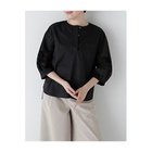 【ヒューマンウーマン/HUMAN WOMAN】のコットンツイルレースドッキングブラウス ブラック|ID:prp329100004465734