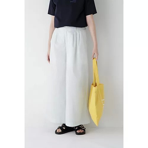 【ヒューマンウーマン/HUMAN WOMAN】のエアリーコットンタックワイドパンツ 人気、トレンドファッション・服の通販 founy(ファニー) 　ファッション　Fashion　レディースファッション　Fashion for Women　パンツ　Pants & Trousers　おすすめ　Recommended / Our Picks　サンダル　Sandals, Summer Shoes　スタンダード　Standard, Basic　ストライプ　Stripe, Striped Pattern　セットアップ　Set-Up, Coordinated Outfit　フロント　Front, Front Design　ワイド　Wide, Wide Fit　夏　Summer　無地　Plain, Solid Color　 other-1|ID: prp329100004465744 ipo3291000000032514487