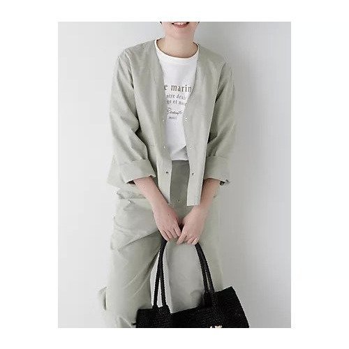 【ヒューマンウーマン/HUMAN WOMAN】の綿麻シャンブレーVネックブルゾン 人気、トレンドファッション・服の通販 founy(ファニー) 　ファッション　Fashion　レディースファッション　WOMEN　アウター　Coat Outerwear　ブルゾン　Blouson/Jackets　トップス・カットソー　Tops/Tshirt　Vネック　V-Neck　おすすめ　Recommend　シャンブレー　Chambray　シンプル　Simple　スタンダード　Standard　セットアップ　Set Up　ドット　Dot　ブルゾン　Blouson　メタル　Metal　夏　Summer　 other-1|ID: prp329100004465756 ipo3291000000031338531