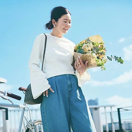 【デミルクス ビームス/Demi-Luxe BEAMS】の【洗える】フレアスリーブ プルオーバー 人気、トレンドファッション・服の通販 founy(ファニー) 　ファッション　Fashion　レディースファッション　Fashion for Women　トップス・カットソー　Cut & Sew Tops　カジュアルプルオーバー・ニットトップス　Pullovers & Knit Tops / Casual Pullovers　スリット　Slit, Slit Detail　スリーブ　Sleeve, Long Sleeve / Short Sleeve　フェミニン　Feminine, Girly　フレア　Flare, Flared　洗える　Machine Washable　other-2|ID: prp329100004468959 ipo3291000000032617038