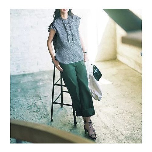 【ダリア/dahlia】の【洗える】ギンガムチェックフリルブラウス 人気、トレンドファッション・服の通販 founy(ファニー) 　ファッション　Fashion　レディースファッション　WOMEN　トップス・カットソー　Tops/Tshirt　シャツ/ブラウス　Shirts/Blouses　カットオフ　Cut Off　ギンガム　Gingham　スリーブ　Sleeve　チェック　Check　フリル　Frills　フレンチ　French　洗える　Washable　other-2|ID: prp329100004468963 ipo3291000000031383468