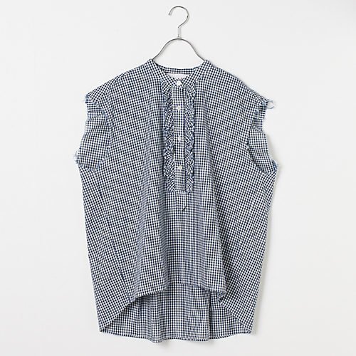 【ダリア/dahlia】の【洗える】ギンガムチェックフリルブラウス インテリア・キッズ・メンズ・レディースファッション・服の通販 founy(ファニー) https://founy.com/ ファッション Fashion レディースファッション Fashion for Women トップス・カットソー Cut & Sew Tops シャツ・ブラウス・オフィスカジュアル Elegant Blouses & Button-Ups カットオフ Cut-Off Design ギンガム Gingham, Gingham Fabric スリーブ Sleeve, Long Sleeve / Short Sleeve チェック Check, Plaid, Tartan フリル Frill, Ruffle フレンチ French, French Style 洗える Machine Washable |ID: prp329100004468963 ipo3291000000034909356