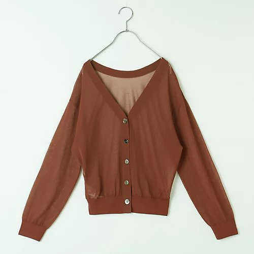 【デミルクス ビームス/Demi-Luxe BEAMS】の【洗える】2WAY シアーカーディガン インテリア・キッズ・メンズ・レディースファッション・服の通販 founy(ファニー) 　ファッション　Fashion　レディースファッション　Fashion for Women　トップス・カットソー　Cut & Sew Tops　カーディガン・羽織り　Layered Style Cardigans　カーディガン　Cardigan, Knitwear　シアー　Sheer, See-Through　トレンド　Trend, Trending Now　別注　Limited Edition, Custom Order　洗える　Machine Washable　【LEE別注】レッドクレイ|ID: prp329100004468967 ipo3291000000032617399