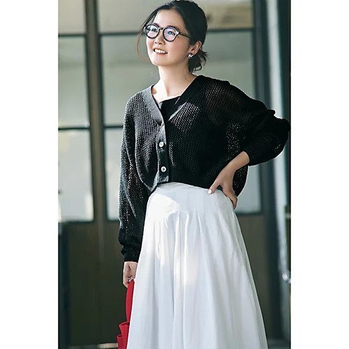 【デミルクス ビームス/Demi-Luxe BEAMS】の【LEE別注】【洗える】ギマコットン Vネック カーディガン 人気、トレンドファッション・服の通販 founy(ファニー) 　ファッション　Fashion　レディースファッション　Fashion for Women　トップス・カットソー　Cut & Sew Tops　カーディガン・羽織り　Layered Style Cardigans　Vネックトップス　V-Neck Tops / V-Cut Neckline Shirts　カーディガン　Cardigan, Knitwear　ショート　Short, Short Length　トレンド　Trend, Trending Now　ボックス　Boxy, Box Shape　メッシュ　Mesh, Net Fabric　ワイド　Wide, Wide Fit　今季　This Season, Current Season　別注　Limited Edition, Custom Order　洗える　Machine Washable　other-2|ID: prp329100004468968 ipo3291000000032617493