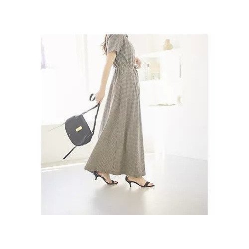 【トゥエルブクローゼット/12closet】の【石上美津江さんコラボ】【洗える】丸衿すっきり見えリネン混ワンピース 人気、トレンドファッション・服の通販 founy(ファニー) 　ファッション　Fashion　レディースファッション　Fashion for Women　ワンピース　Dresses　ギンガム　Gingham, Gingham Fabric　コラボ　Collaboration, Collab　コンパクト　Compact, Small Size　シャンブレー　Chambray, Denim-Like Fabric　チェック　Check, Plaid, Tartan　リネン　Linen, Linen Fabric　ワッシャー　Washer, Crinkled Finish　夏　Summer　洗える　Machine Washable　other-3|ID: prp329100004468978 ipo3291000000032703998