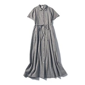 【トゥエルブクローゼット/12closet】 【コラボ】【洗える】丸衿すっきり見えリネン混ワンピース人気、トレンドファッション・服の通販 founy(ファニー) ファッション Fashion レディースファッション Fashion for Women ワンピース Dresses ギンガム Gingham, Gingham Fabric コラボ Collaboration, Collab コンパクト Compact, Small Size シャンブレー Chambray, Denim-Like Fabric チェック Check, Plaid, Tartan リネン Linen, Linen Fabric ワッシャー Washer, Crinkled Finish 夏 Summer 洗える Machine Washable |ID:prp329100004468978