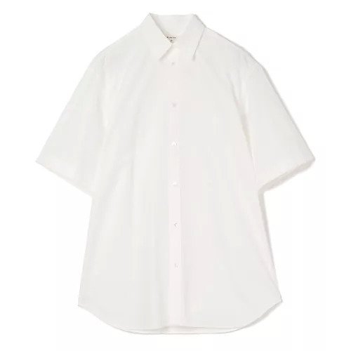 【ブラミンク/BLAMINK】のコットンレギュラーショートスリーブシャツ インテリア・キッズ・メンズ・レディースファッション・服の通販 founy(ファニー) 　ファッション　Fashion　レディースファッション　Fashion for Women　トップス・カットソー　Cut & Sew Tops　シャツ・ブラウス・オフィスカジュアル　Elegant Blouses & Button-Ups　2025年　2025　2025春夏・S/S　Spring/Summer 2025 SS25　チュニック　Tunic, Long Top　ブロード　Broadcloth, Fine Cotton　ロング　Long, Long-Length　半袖　Short Sleeve, Half Sleeve　WHITE|ID: prp329100004472620 ipo3291000000035916621