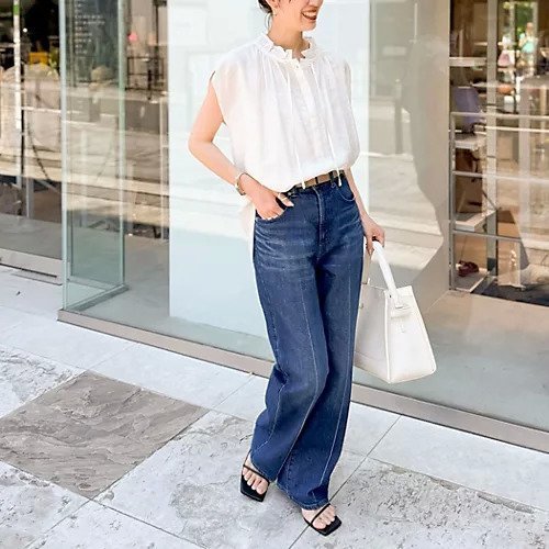 【ノーリーズ/NOLLEY'S】のフリル衿ブラウス 人気、トレンドファッション・服の通販 founy(ファニー) 　ファッション　Fashion　レディースファッション　Fashion for Women　トップス・カットソー　Cut & Sew Tops　シャツ・ブラウス・オフィスカジュアル　Elegant Blouses & Button-Ups　2025年　2025　2025春夏・S/S　Spring/Summer 2025 SS25　おすすめ　Recommended / Our Picks　ジャケット　Jacket, Outerwear　スリーブ　Sleeve, Long Sleeve / Short Sleeve　デニム　Denim, Jeans Material　フリル　Frill, Ruffle　フレンチ　French, French Style　リボン　Ribbon, Bow　ワイド　Wide, Wide Fit　ビジネス 仕事 通勤　Business / Work / Commuting　other-2|ID: prp329100004472631 ipo3291000000033510447