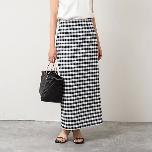 【ノーリーズソフィー/NOLLEY'S sophi】のギンガムチェックロングタイトスカート 人気、トレンドファッション・服の通販 founy(ファニー) 　ファッション　Fashion　レディースファッション　WOMEN　スカート　Skirt　2025年　2025　2025春夏・S/S　Ss,Spring/Summer,2025　ギンガム　Gingham　シンプル　Simple　ストレッチ　Stretch　チェック　Check　 other-1|ID: prp329100004472657 ipo3291000000031480430