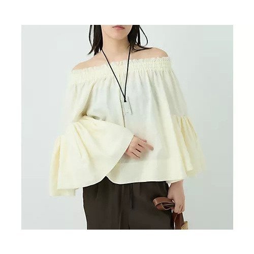 【カオス/Chaos】のアガサチャンパカブラウス 人気、トレンドファッション・服の通販 founy(ファニー) 　ファッション　Fashion　レディースファッション　Fashion for Women　トップス・カットソー　Cut & Sew Tops　シャツ・ブラウス・オフィスカジュアル　Elegant Blouses & Button-Ups　キャンバス　Canvas, Canvas Fabric　吸水　Absorbent, Quick-Dry　シンプル　Simple, Minimal　デニム　Denim, Jeans Material　フランス　France, French　フリル　Frill, Ruffle　フレンチ　French, French Style　ミックス　Mix, Mixed Style　リネン　Linen, Linen Fabric　リボン　Ribbon, Bow　ワッシャー　Washer, Crinkled Finish　夏　Summer　2025年　2025　2025春夏・S/S　Spring/Summer 2025 SS25　 other-1|ID: prp329100004472837 ipo3291000000032675309