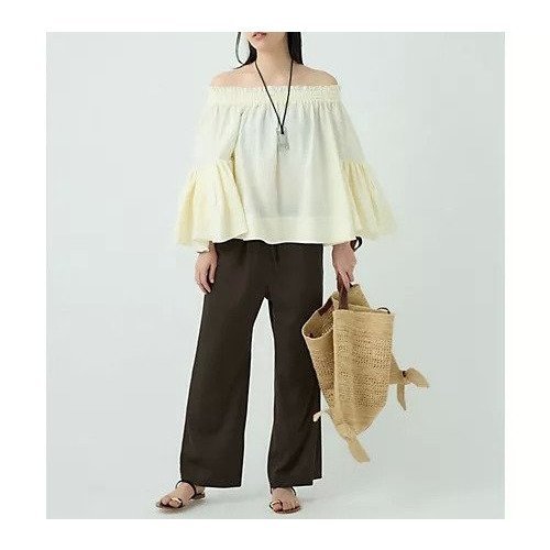 【カオス/Chaos】のアガサチャンパカブラウス 人気、トレンドファッション・服の通販 founy(ファニー) 　ファッション　Fashion　レディースファッション　Fashion for Women　トップス・カットソー　Cut & Sew Tops　シャツ・ブラウス・オフィスカジュアル　Elegant Blouses & Button-Ups　キャンバス　Canvas, Canvas Fabric　吸水　Absorbent, Quick-Dry　シンプル　Simple, Minimal　デニム　Denim, Jeans Material　フランス　France, French　フリル　Frill, Ruffle　フレンチ　French, French Style　ミックス　Mix, Mixed Style　リネン　Linen, Linen Fabric　リボン　Ribbon, Bow　ワッシャー　Washer, Crinkled Finish　夏　Summer　2025年　2025　2025春夏・S/S　Spring/Summer 2025 SS25　other-2|ID: prp329100004472837 ipo3291000000035427734