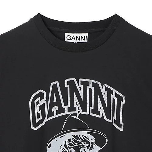 【ガニー/GANNI】のBasic Cotton Witch Relaxed T-shirt 人気、トレンドファッション・服の通販 founy(ファニー) 　ファッション　Fashion　レディースファッション　Fashion for Women　トップス・カットソー　Cut & Sew Tops　シャツ・ブラウス・オフィスカジュアル　Elegant Blouses & Button-Ups　ロングTシャツ・Tシャツ　Longline T-Shirts & Tees　2025年　2025　2025春夏・S/S　Spring/Summer 2025 SS25　コンパクト　Compact, Small Size　フィット　Fit, Slim Fit　プリント　Print, Printed Pattern　洗える　Machine Washable　other-3|ID: prp329100004474982 ipo3291000000031547526