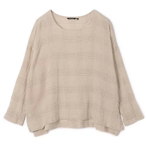 【パドカレ/pas de calais】の25SS 綿/リネン交織タンブラーチェック インテリア・キッズ・メンズ・レディースファッション・服の通販 founy(ファニー) 　ファッション　Fashion　レディースファッション　WOMEN　2025年　2025　2025春夏・S/S　Ss,Spring/Summer,2025　イレヘム　Ilehem　タンブラー　Tumbler　チェック　Check　フェミニン　Feminine　リネン　Linen　洗える　Washable　ベージュ|ID: prp329100004474989 ipo3291000000031547621