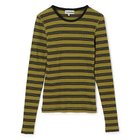 【ガニー/GANNI】のStriped Soft Cotton Rib Long Sleeve T-Shirt Golden Cypress|ID: prp329100004474996 ipo3291000000031547710