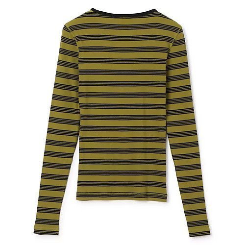 【ガニー/GANNI】のStriped Soft Cotton Rib Long Sleeve T-Shirt 人気、トレンドファッション・服の通販 founy(ファニー) 　ファッション　Fashion　レディースファッション　Fashion for Women　トップス・カットソー　Cut & Sew Tops　シャツ・ブラウス・オフィスカジュアル　Elegant Blouses & Button-Ups　ロングTシャツ・Tシャツ　Longline T-Shirts & Tees　2025年　2025　2025春夏・S/S　Spring/Summer 2025 SS25　シンプル　Simple, Minimal　ボーダー　Border, Stripe　ロング　Long, Long-Length　洗える　Machine Washable　other-2|ID: prp329100004474996 ipo3291000000031547716