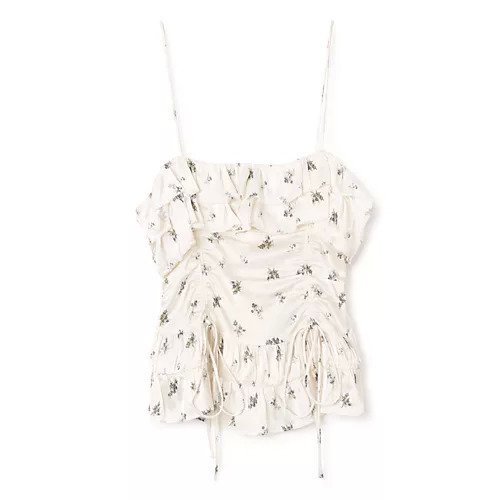 【ガニー/GANNI】のPrinted Satin Slip Top インテリア・キッズ・メンズ・レディースファッション・服の通販 founy(ファニー) https://founy.com/ ファッション Fashion レディースファッション Fashion for Women ワンピース Dresses 2025年 2025 2025春夏・S/S Spring/Summer 2025 SS25 クラシカル Classical, Vintage-Inspired サテン Satin, Glossy Fabric トレンド Trend, Trending Now ドローコード Drawcord, Drawstring Cord フラワー Flower, Floral フリル Frill, Ruffle モチーフ Motif, Design Theme 洗える Machine Washable |ID: prp329100004475002 ipo3291000000031754247
