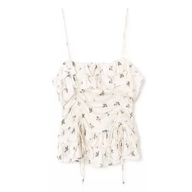 【ガニー/GANNI】 Printed Satin Slip Top人気、トレンドファッション・服の通販 founy(ファニー) ファッション Fashion レディースファッション WOMEN ワンピース Dress 2025年 2025 2025春夏・S/S Ss,Spring/Summer,2025 クラシカル Classical サテン Satin トレンド Trend ドローコード Draw Cord フラワー Flower フリル Frills モチーフ Motif 洗える Washable |ID:prp329100004475002