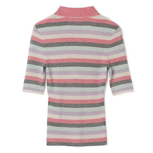 【ガニー/GANNI】のLight Sparkle Rib Polo 人気、トレンドファッション・服の通販 founy(ファニー) 　ファッション　Fashion　レディースファッション　Fashion for Women　2025年　2025　2025春夏・S/S　Spring/Summer 2025 SS25　シルバー　Silver, Metallic Silver　パッチ　Patch, Appliqué　リラックス　Relax, Relaxed Fit　洗える　Machine Washable　other-2|ID: prp329100004475055 ipo3291000000032100057