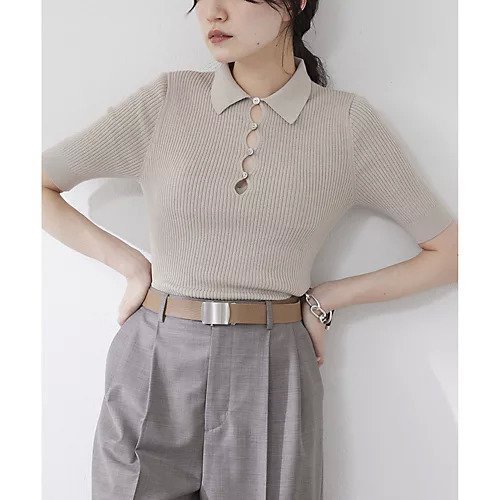 【ウィムガゼット/Whim Gazette】のポロカラー半袖プルオーバー インテリア・キッズ・メンズ・レディースファッション・服の通販 founy(ファニー) https://founy.com/ ファッション Fashion レディースファッション WOMEN トップス・カットソー Tops/Tshirt プルオーバー Pullover 2025年 2025 2025春夏・S/S Ss,Spring/Summer,2025 コンパクト Compact シンプル Simple フィット Fit ボトム Bottom 半袖 Short Sleeve |ID: prp329100004475060 ipo3291000000031548685