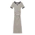 【ガニー/GANNI】のStriped Soft Cotton Rib Short Sleeve Dress Sky Captain|ID: prp329100004475099 ipo3291000000032100141