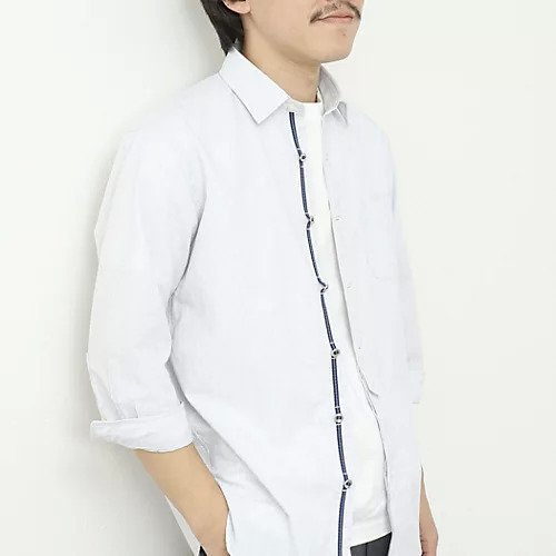 【ノーリーズ グッドマン/NOLLEY'S goodman / MEN】の綿麻パラシュートボタン 7分袖シャツ 25SS 人気、トレンドファッション・服の通販 founy(ファニー) 　ファッション　Fashion　メンズファッション　Fashion for Men　ショーツ　Shorts, Short Pants　シンプル　Simple, Minimal　デニム　Denim, Jeans Material　定番　Standard, Basic Item　フロント　Front, Front Design　リゾート　Resort, Vacation Style　リネン　Linen, Linen Fabric　リボン　Ribbon, Bow　おすすめ　Recommended / Our Picks　ギフト プレゼント　Gift / Present　2025年　2025　2025春夏・S/S　Spring/Summer 2025 SS25　other-2|ID: prp329100004475150 ipo3291000000031718948