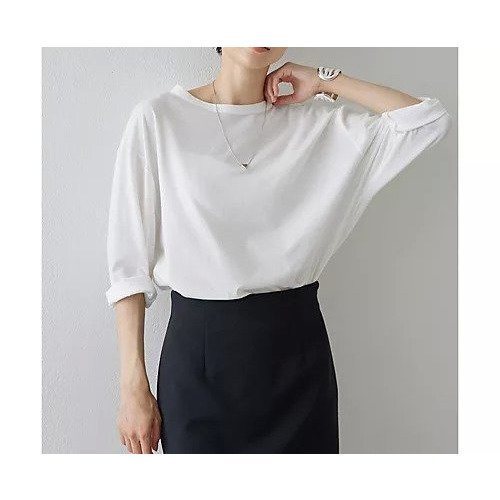 【ウィムガゼット/Whim Gazette】のコットンプルオーバー インテリア・キッズ・メンズ・レディースファッション・服の通販 founy(ファニー) 　ファッション　Fashion　レディースファッション　WOMEN　トップス・カットソー　Tops/Tshirt　プルオーバー　Pullover　カットソー　Cut And Sew　シンプル　Simple　スリーブ　Sleeve　ベーシック　Basic　ボトム　Bottom　ロング　Long　定番　Standard　オフホワイト|ID: prp329100004480651 ipo3291000000031588387