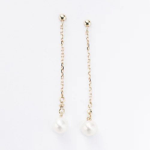 【フィービィー/phoebe】の【K10】チェーンパールピアス 人気、トレンドファッション・服の通販 founy(ファニー) 　ファッション　Fashion　レディースファッション　Fashion for Women　アクセサリー　Fashion Accessories　イエロー　Yellow　ジュエリー　Jewelry, Accessories　ジュエル　Jewel, Gemstone　チェーン　Chain, Chain Strap　パール　Pearl, Pearl Accent　ボックス　Boxy, Box Shape　エレガント 上品　Elegant　ギフト プレゼント　Gift / Present　other-3|ID: prp329100004480688 ipo3291000000033089193