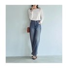 【スタイルデリ/STYLE DELI】の薄手で柔らかい片側肩あきカットソートップス ホワイト|ID:prp329100004480781