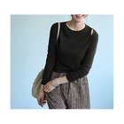 【スタイルデリ/STYLE DELI】の薄手で柔らかい片側肩あきカットソートップス ブラック|ID: prp329100004480781 ipo3291000000036314513
