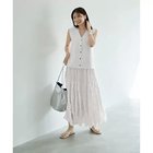【スタイルデリ/STYLE DELI】の94cm丈コットン質感ワッシャーティア―ドスカート ホワイト|ID: prp329100004480786 ipo3291000000031589445