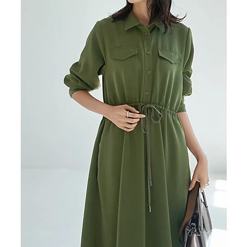 【スタイルデリ/STYLE DELI】の【LUXE】ウエストマークシャツワンピース 人気、トレンドファッション・服の通販 founy(ファニー) 　ファッション　Fashion　レディースファッション　Fashion for Women　ワンピース　Dresses　シャツワンピース / 1枚で着映えコーデ　Shirt Dresses　インナー　Innerwear　カットソー　Cut and Sewn Top　カーディガン　Cardigan, Knitwear　ガウン　Gown, Robe　ギャザー　Gathered, Ruffled　ジャケット　Jacket, Outerwear　スニーカー　Sneakers, Trainers　スリット　Slit, Slit Detail　長袖　Long Sleeve, Full Sleeve　バランス　Balance, Style Balance　パーカー　Hoodie, Parka　パール　Pearl, Pearl Accent　フィット　Fit, Slim Fit　フェイク　Faux, Fake　フラップ　Flap, Flap Pocket　フレア　Flare, Flared　ベーシック　Basic, Essential　ペチコート　Petticoat, Underskirt　ポケット　Pocket, Pocket Detail　ラグジュアリー　Luxury, Elegant　リボン　Ribbon, Bow　A/W・秋冬　Autumn/Winter　エレガント 上品　Elegant　other-2|ID: prp329100004480787 ipo3291000000033896277