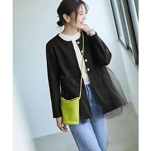 【スタイルデリ/STYLE DELI】のペプラムチュールジャケット インテリア・キッズ・メンズ・レディースファッション・服の通販 founy(ファニー) https://founy.com/ ファッション Fashion レディースファッション WOMEN アウター Coat Outerwear ジャケット Jackets インナー Inner カットソー Cut And Sew 軽量 Lightweight ジャケット Jacket ジャージー Jersey ジョーゼット Georgette ストレッチ Stretch チュール Tulle デニム Denim ネックレス Necklace 長袖 Long Sleeve ハイネック High Neck フォルム Form フラット Flat ペプラム Peplum ワイド Wide ビジネス 仕事 通勤 Business |ID: prp329100004480792 ipo3291000000031792268