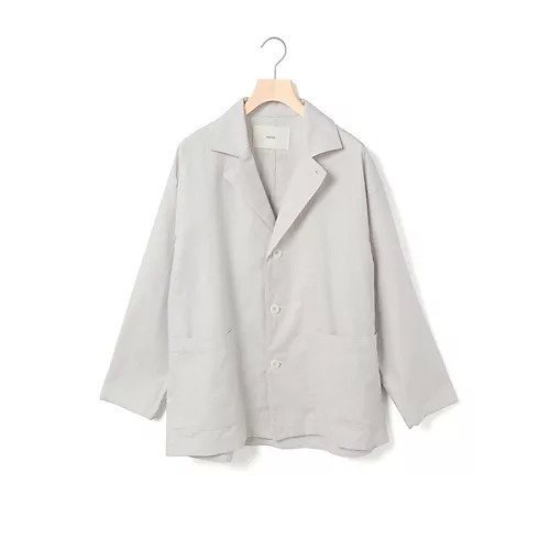 【ミディウミ/MidiUmi】のコットンリネンテーラードジャケット インテリア・キッズ・メンズ・レディースファッション・服の通販 founy(ファニー) 　ファッション　Fashion　レディースファッション　WOMEN　アウター　Coat Outerwear　ジャケット　Jackets　テーラードジャケット　Tailored Jackets　ジャケット　Jacket　セットアップ　Set Up　ベスト　Vest　ポケット　Pocket　リネン　Linen　春　Spring　ライトグレー|ID: prp329100004482922 ipo3291000000031602903