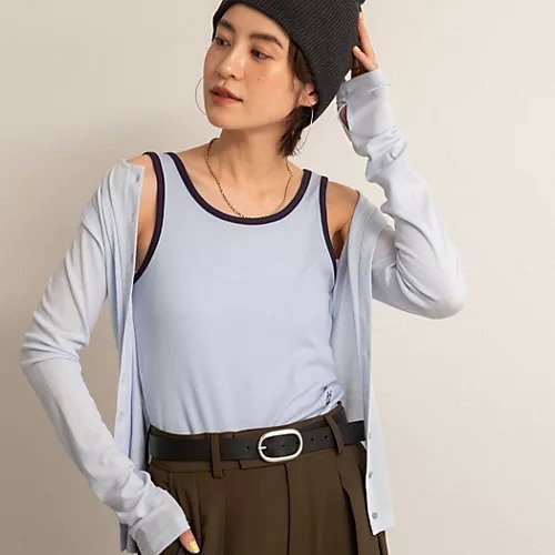 【ノーリーズ/NOLLEY'S】の【MAQWEL/マクウェル】リンガーリブタンクトップ インテリア・キッズ・メンズ・レディースファッション・服の通販 founy(ファニー) https://founy.com/ ファッション Fashion レディースファッション Fashion for Women インナー Innerwear ヴィンテージ Vintage Style カーディガン Cardigan, Knitwear シンプル Simple, Minimal ジャケット Jacket, Outerwear タンク Tank Top, Sleeveless Top トレンド Trend, Trending Now フェミニン Feminine, Girly ワンポイント One Point, Statement Accent おすすめ Recommended / Our Picks 2025年 2025 2025春夏・S/S Spring/Summer 2025 SS25 |ID: prp329100004483114 ipo3291000000032001214