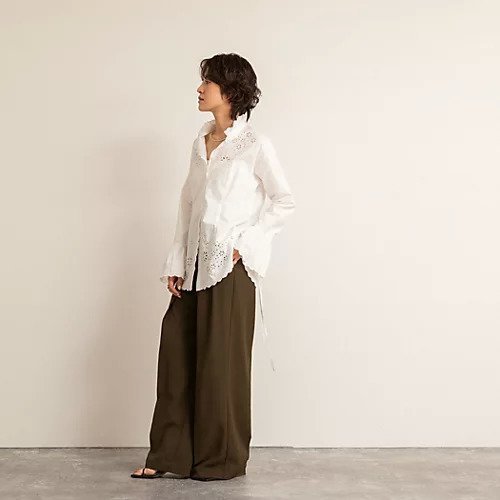 【ノーリーズ/NOLLEY'S】の【MAQWEL/マクウェル】レース刺繍ブラウス 人気、トレンドファッション・服の通販 founy(ファニー) 　ファッション　Fashion　レディースファッション　WOMEN　トップス・カットソー　Tops/Tshirt　シャツ/ブラウス　Shirts/Blouses　ヴィンテージ　Vintage　シンプル　Simple　スカラップ　Scalloped　フェミニン　Feminine　レース　Race　2025年　2025　2025春夏・S/S　Ss,Spring/Summer,2025　other-2|ID: prp329100004483115 ipo3291000000032074314
