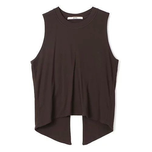 【ペレック/pelleq】のdouble layered back open sleeveless インテリア・キッズ・メンズ・レディースファッション・服の通販 founy(ファニー) 　ファッション　Fashion　レディースファッション　WOMEN　トップス・カットソー　Tops/Tshirt　2025年　2025　2025春夏・S/S　Ss,Spring/Summer,2025　インナー　Inner　スリーブ　Sleeve　洗える　Washable　cacao|ID: prp329100004485125 ipo3291000000031615652