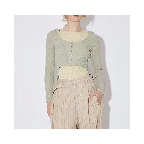 【ビューティフル ピープル/beautiful people】のhigh gauge side-cknitted cardigan 人気、トレンドファッション・服の通販 founy(ファニー) 　ファッション　Fashion　レディースファッション　Fashion for Women　トップス・カットソー　Cut & Sew Tops　ニット　Knit Tops & Sweaters　カーディガン・羽織り　Layered Style Cardigans　2025年　2025　2025春夏・S/S　Spring/Summer 2025 SS25　カーディガン　Cardigan, Knitwear　タンク　Tank Top, Sleeveless Top　洗える　Machine Washable　other-3|ID: prp329100004485138 ipo3291000000032968038