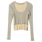 【ビューティフル ピープル/beautiful people】のhigh gauge side-cknitted cardigan yel×grn|ID: prp329100004485138 ipo3291000000035316009