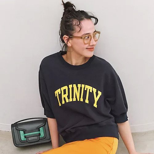 【オブラダ/Oblada】のHALF SLEEVE SWEAT SHIRT 人気、トレンドファッション・服の通販 founy(ファニー) 　ファッション　Fashion　レディースファッション　Fashion for Women　トップス・カットソー　Cut & Sew Tops　シャツ・ブラウス・オフィスカジュアル　Elegant Blouses & Button-Ups　レディースパーカー・カジュアルフーディー　Casual Hoodies & Sweatshirts　ロングTシャツ・Tシャツ　Longline T-Shirts & Tees　スウェット・クルーネックトップス　Sweatshirts & Crewnecks / Relaxed Fit Sweat Tops　イエロー　Yellow　オレンジ　Orange　クラシック　Classic, Timeless Style　スウェット / スエット　Sweatshirt, Sweatwear　バランス　Balance, Style Balance　リメイク　Remake, Reconstructed　ヴィンテージ　Vintage Style　エレガント 上品　Elegant　半袖　Short Sleeve, Half Sleeve　夏　Summer　洗える　Machine Washable　長袖　Long Sleeve, Full Sleeve　other-2|ID: prp329100004486797 ipo3291000000035315294