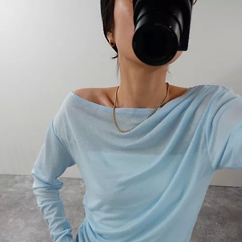 【ノーリーズ/NOLLEY'S】の【MAQWEL/マクウェル】ソフトタッチスラブロンT 人気、トレンドファッション・服の通販 founy(ファニー) 　ファッション　Fashion　レディースファッション　Fashion for Women　トップス・カットソー　Cut & Sew Tops　ロングTシャツ・Tシャツ　Longline T-Shirts & Tees　2025年　2025　2025春夏・S/S　Spring/Summer 2025 SS25　シンプル　Simple, Minimal　デコルテ　Décolleté, Neckline　ドレープ　Drape, Draping Fabric　フェミニン　Feminine, Girly　ヴィンテージ　Vintage Style　other-2|ID: prp329100004486799 ipo3291000000033229776