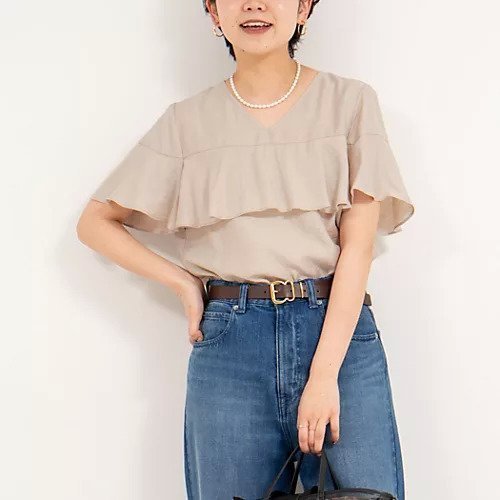 【ノーリーズ/NOLLEY'S】の【WEB限定】《セットアップ対応》ジュピター半袖フリルブラウス インテリア・キッズ・メンズ・レディースファッション・服の通販 founy(ファニー) 　ファッション　Fashion　レディースファッション　WOMEN　トップス・カットソー　Tops/Tshirt　シャツ/ブラウス　Shirts/Blouses　2025年　2025　2025春夏・S/S　Ss,Spring/Summer,2025　セットアップ　Set Up　フリル　Frills　フレア　Flare　ボトム　Bottom　ワイド　Wide　ビジネス 仕事 通勤　Business　半袖　Short Sleeve　夏　Summer　ベージュ|ID: prp329100004486803 ipo3291000000032085474
