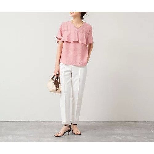 【ノーリーズ/NOLLEY'S】の【WEB限定】《セットアップ対応》ジュピター半袖フリルブラウス 人気、トレンドファッション・服の通販 founy(ファニー) 　ファッション　Fashion　レディースファッション　WOMEN　トップス・カットソー　Tops/Tshirt　シャツ/ブラウス　Shirts/Blouses　2025年　2025　2025春夏・S/S　Ss,Spring/Summer,2025　セットアップ　Set Up　フリル　Frills　フレア　Flare　ボトム　Bottom　ワイド　Wide　ビジネス 仕事 通勤　Business　半袖　Short Sleeve　夏　Summer　other-2|ID: prp329100004486803 ipo3291000000032085477
