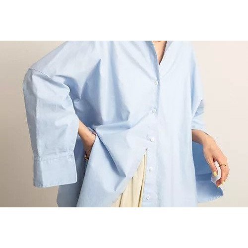 【ノーリーズ/NOLLEY'S】の【MAQWEL/マクウェル】オックスシャツ インテリア・キッズ・メンズ・レディースファッション・服の通販 founy(ファニー) 　ファッション　Fashion　レディースファッション　Fashion for Women　トップス・カットソー　Cut & Sew Tops　シャツ・ブラウス・オフィスカジュアル　Elegant Blouses & Button-Ups　2025年　2025　2025春夏・S/S　Spring/Summer 2025 SS25　おすすめ　Recommended / Our Picks　オックス　Oxford Fabric　シンプル　Simple, Minimal　フェミニン　Feminine, Girly　ヴィンテージ　Vintage Style　羽織　Haori, Light Jacket　サックス|ID: prp329100004486808 ipo3291000000032074298