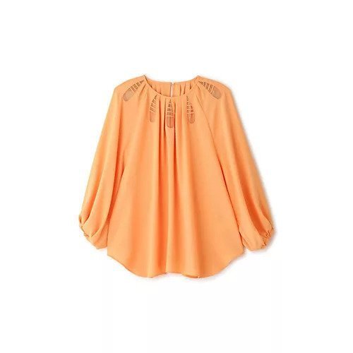 【アドーア/ADORE】のバックサテンジョーゼットブラウス 人気、トレンドファッション・服の通販 founy(ファニー) 　ファッション　Fashion　レディースファッション　WOMEN　トップス・カットソー　Tops/Tshirt　シャツ/ブラウス　Shirts/Blouses　バッグ　Bag　おすすめ　Recommend　アクセサリー　Accessories　オレンジ　Orange　シアー　Sheer　ジョーゼット　Georgette　スタンダード　Standard　スリーブ　Sleeve　ドロップ　Drop　フィット　Fit　モチーフ　Motif　夏　Summer　春　Spring　S/S・春夏　Ss・Spring/Summer　other-3|ID: prp329100004486811 ipo3291000000031630031