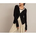 【ノーリーズ/NOLLEY'S】の【MAQWEL/マクウェル】リブクルーネックカーディガン 人気、トレンドファッション・服の通販 founy(ファニー) ファッション Fashion レディースファッション WOMEN トップス・カットソー Tops/Tshirt カーディガン Cardigans ヴィンテージ Vintage カーディガン Cardigan シンプル Simple スリット Slit フェミニン Feminine フロント Front ベーシック Basic 羽織 Haori おすすめ Recommend 2025年 2025 2025春夏・S/S Ss,Spring/Summer,2025 thumbnail ブラック|ID: prp329100004486820 ipo3291000000032164742