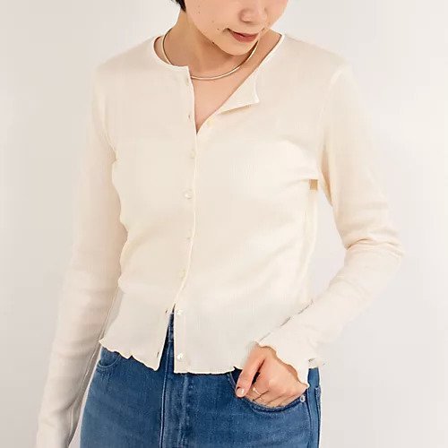 【ノーリーズ/NOLLEY'S】の《手洗い可能》テレコカーディガン インテリア・キッズ・メンズ・レディースファッション・服の通販 founy(ファニー) 　ファッション　Fashion　レディースファッション　Fashion for Women　トップス・カットソー　Cut & Sew Tops　カーディガン・羽織り　Layered Style Cardigans　2025年　2025　2025春夏・S/S　Spring/Summer 2025 SS25　おすすめ　Recommended / Our Picks　カーディガン　Cardigan, Knitwear　コンパクト　Compact, Small Size　テレコ　Ribbed, Rib Stitch　デニム　Denim, Jeans Material　キナリ|ID: prp329100004486823 ipo3291000000031630131